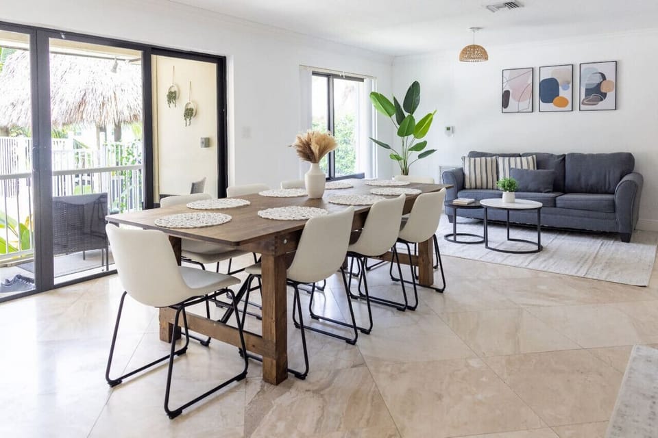 dining and sitting area