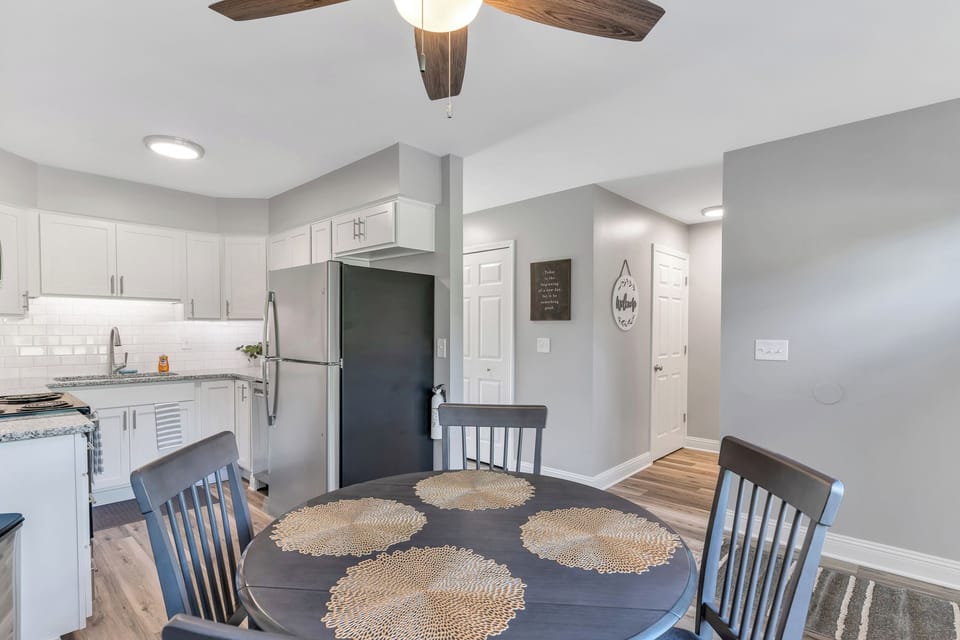 Dining area with seating for four.