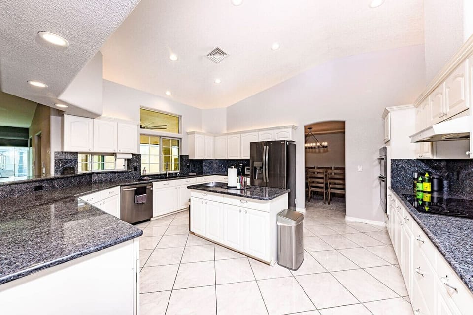 Fully stocked kitchen with modern appliances