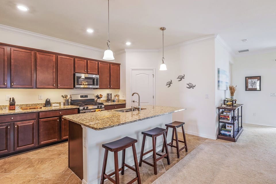 Fully stocked kitchen
