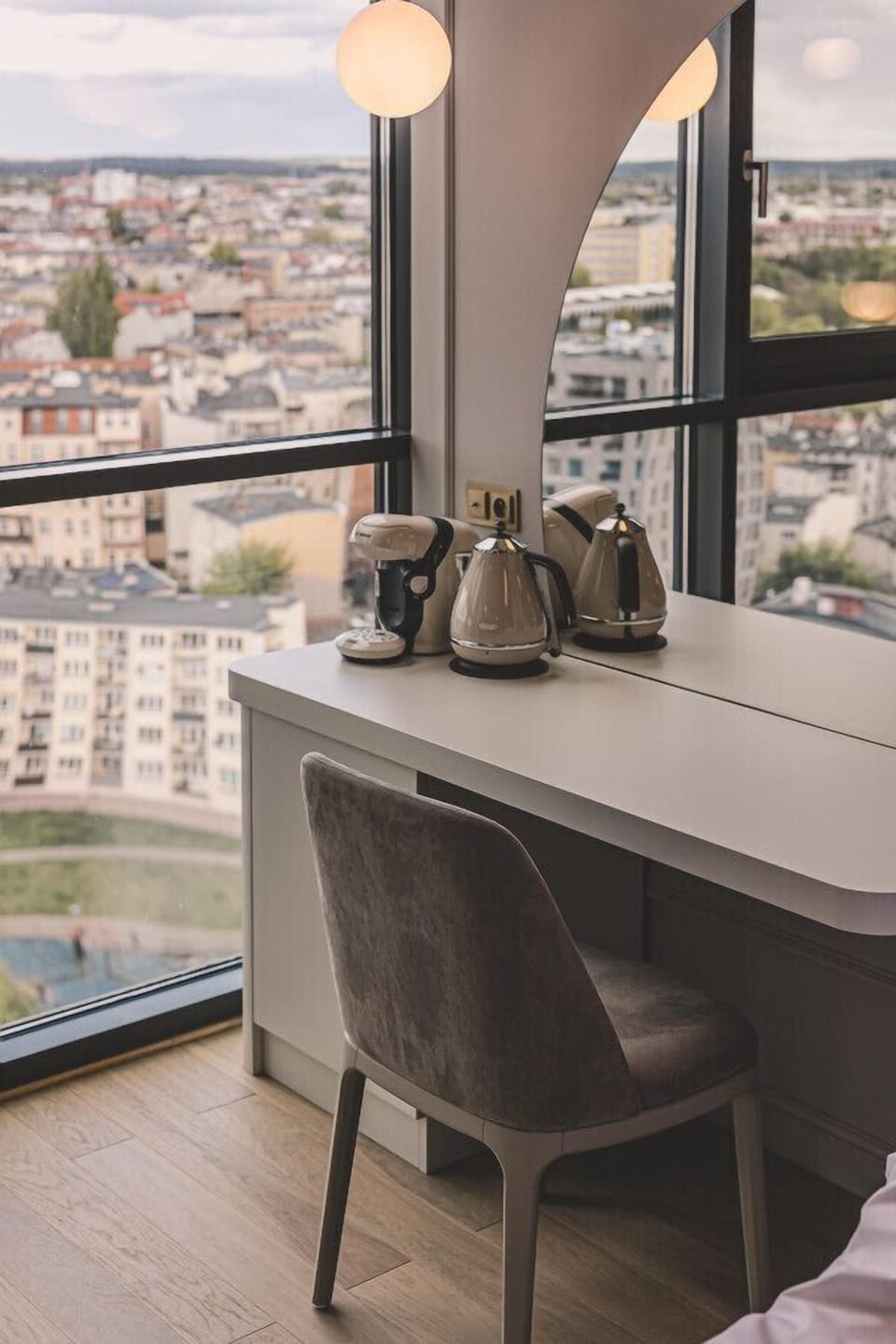 Remote work desk in the bedroom