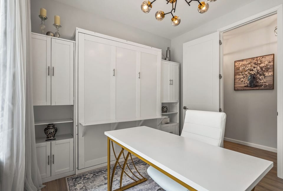 Office with 2 desks  / Bedroom 4  - Optional Queen Murphy Bed.