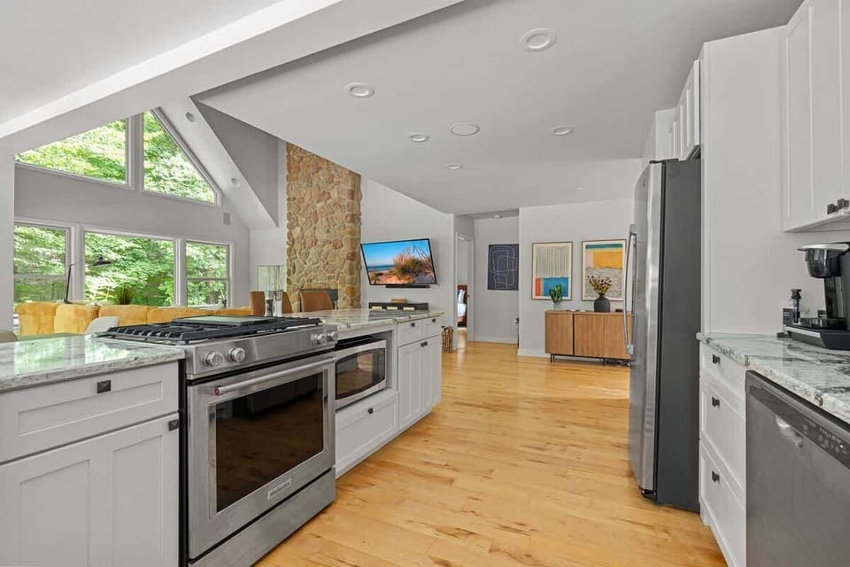 The heart of the home: a kitchen that flows effortlessly into a warm, inviting living space.