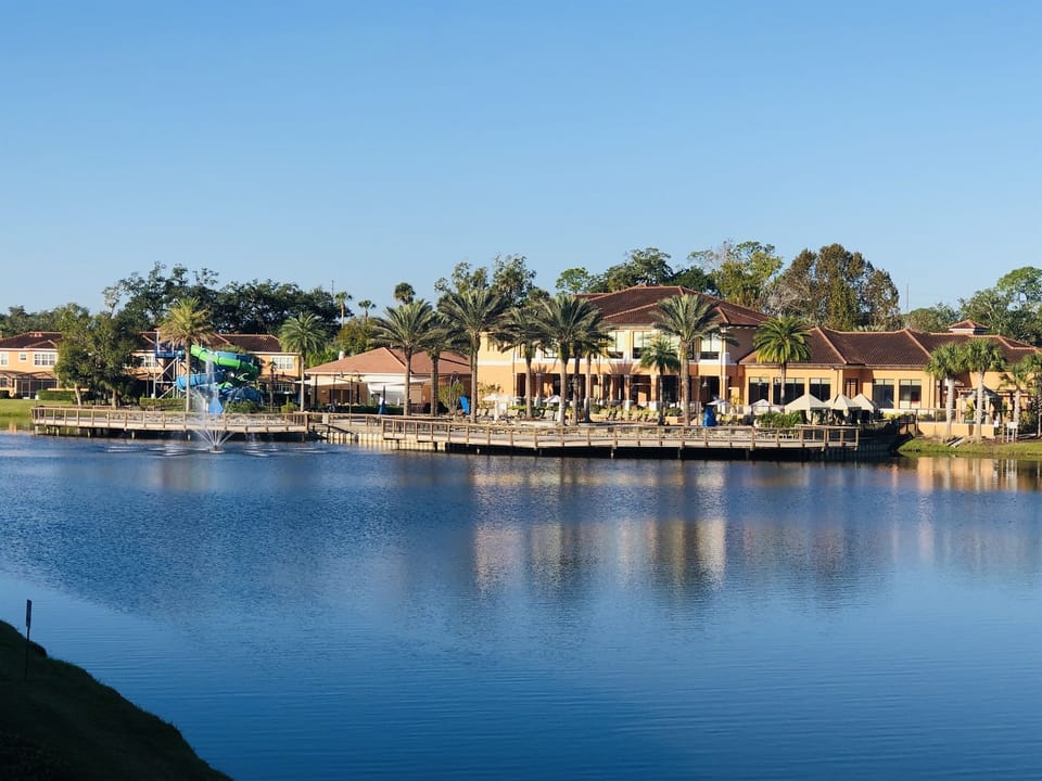 Resort view from across the water