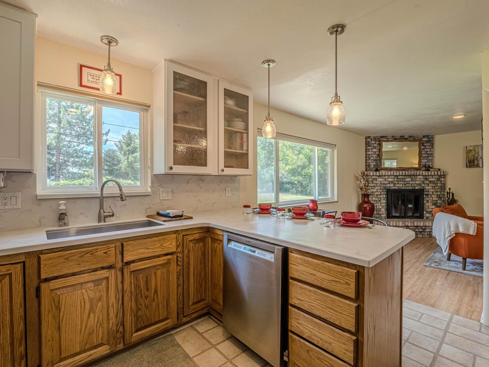 Cook, dine, and unwind in this cozy, fully-equipped kitchen.