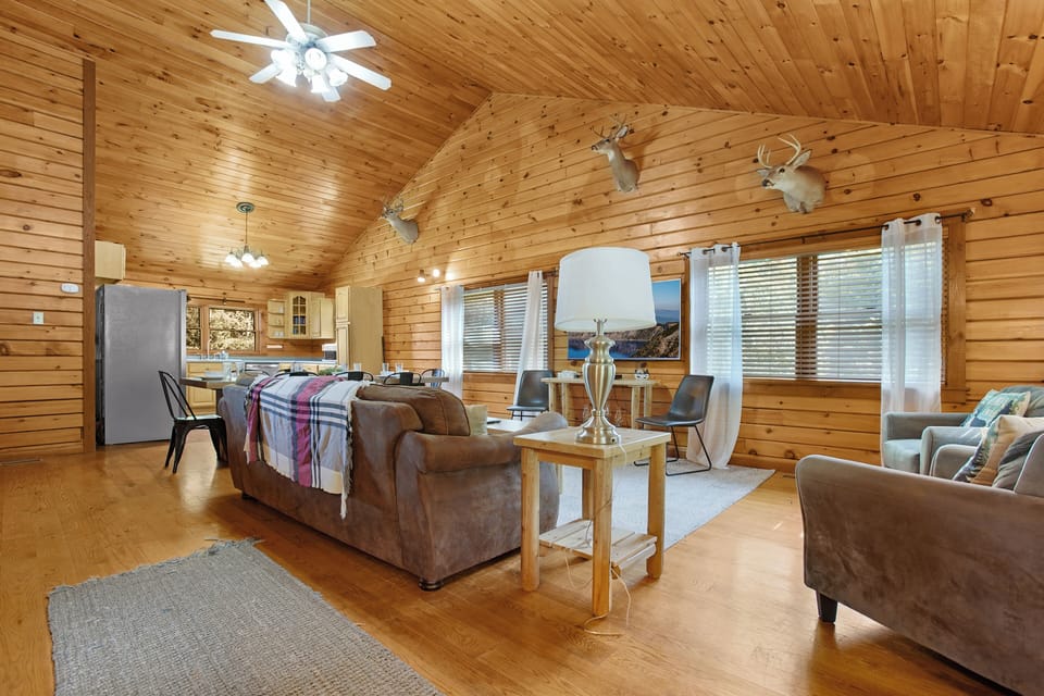 Comfortable and cozy living room space to kick up your feet and enjoy an evening in!