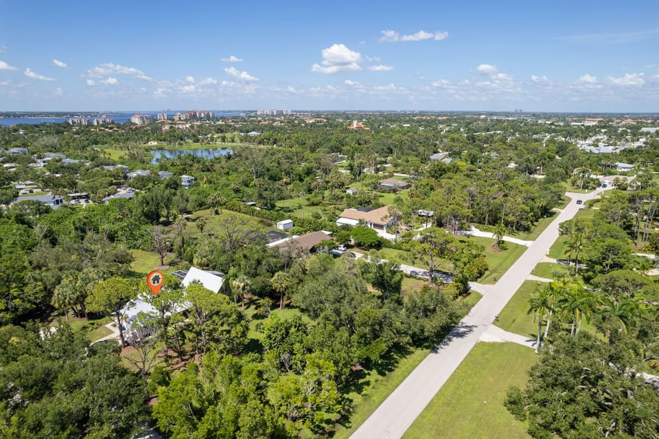 Aerial view of home