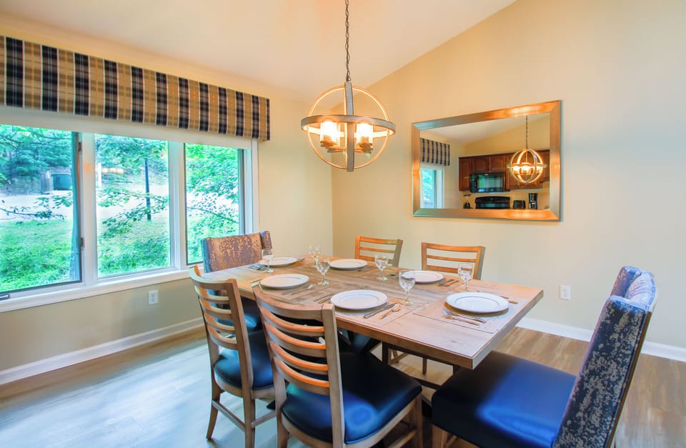 Dining area with enough seating for 6