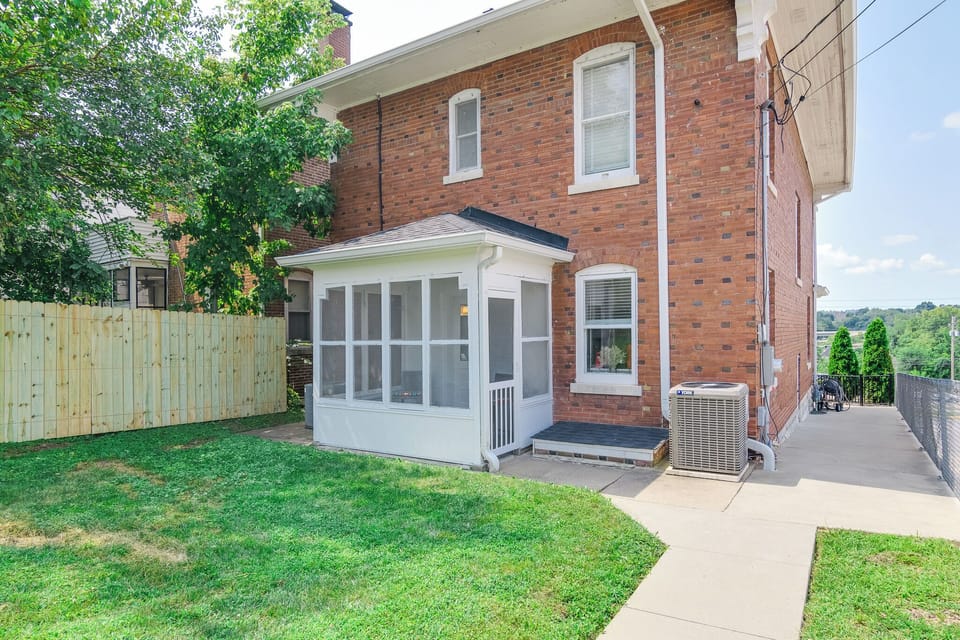 Sun porch and privacy fence