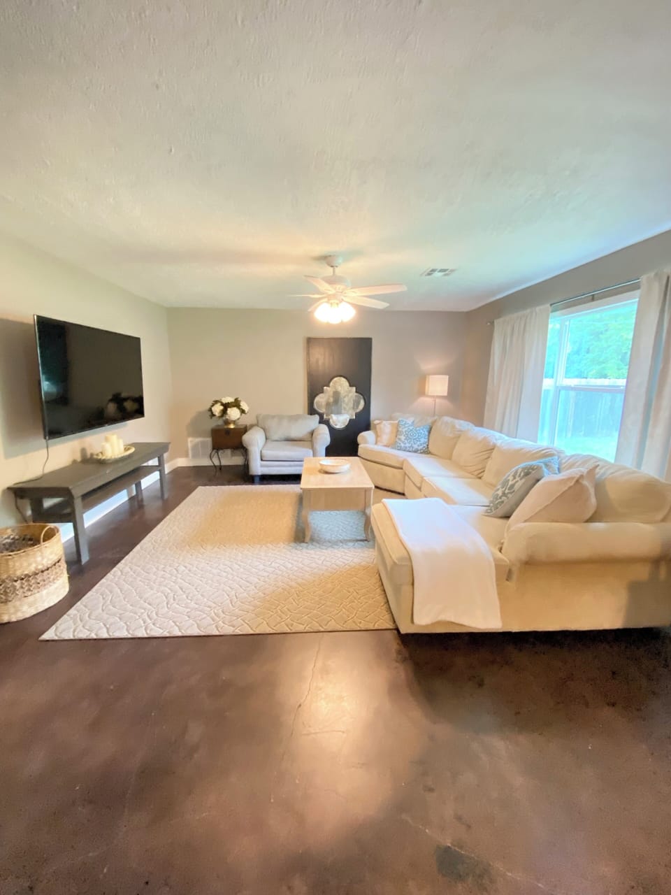 Living Room with 70" TV