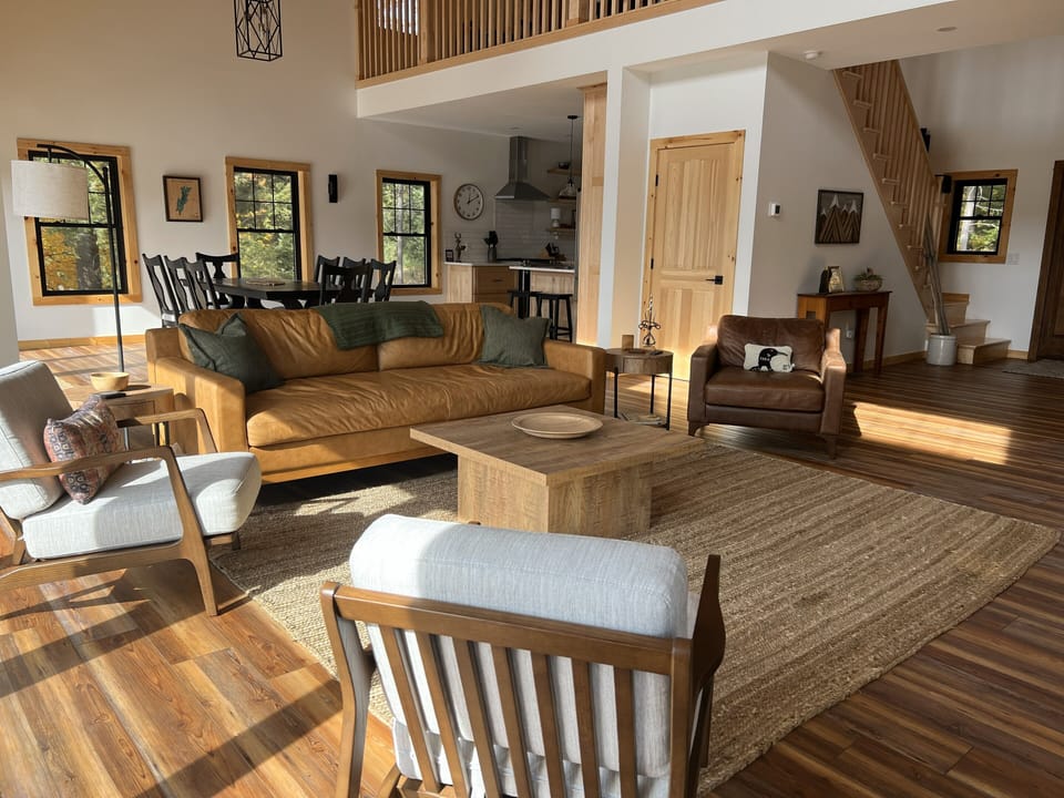 Living Room open to Dining Room and Kitchen