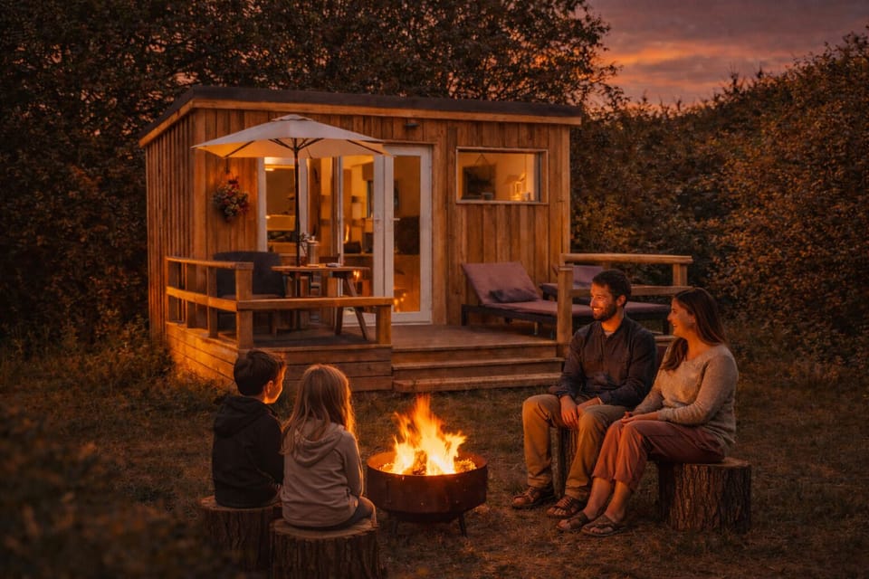 Family evenings by the firepit toasting marshmallows
