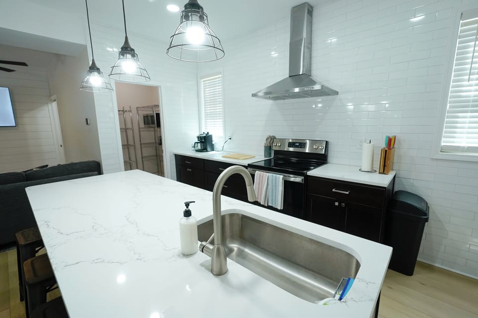 Modern kitchen with new appliances. 