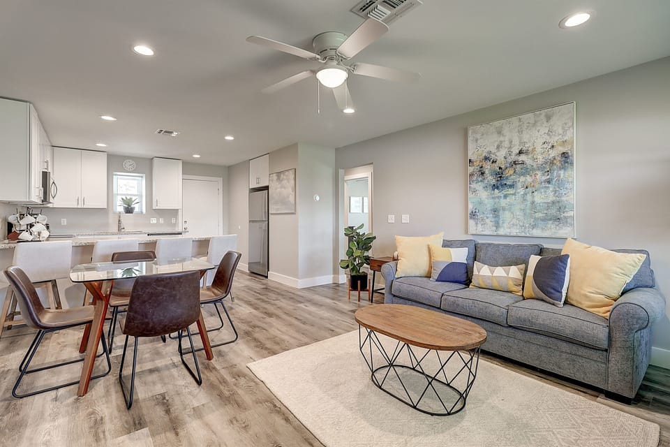 Living Room & Dining Area