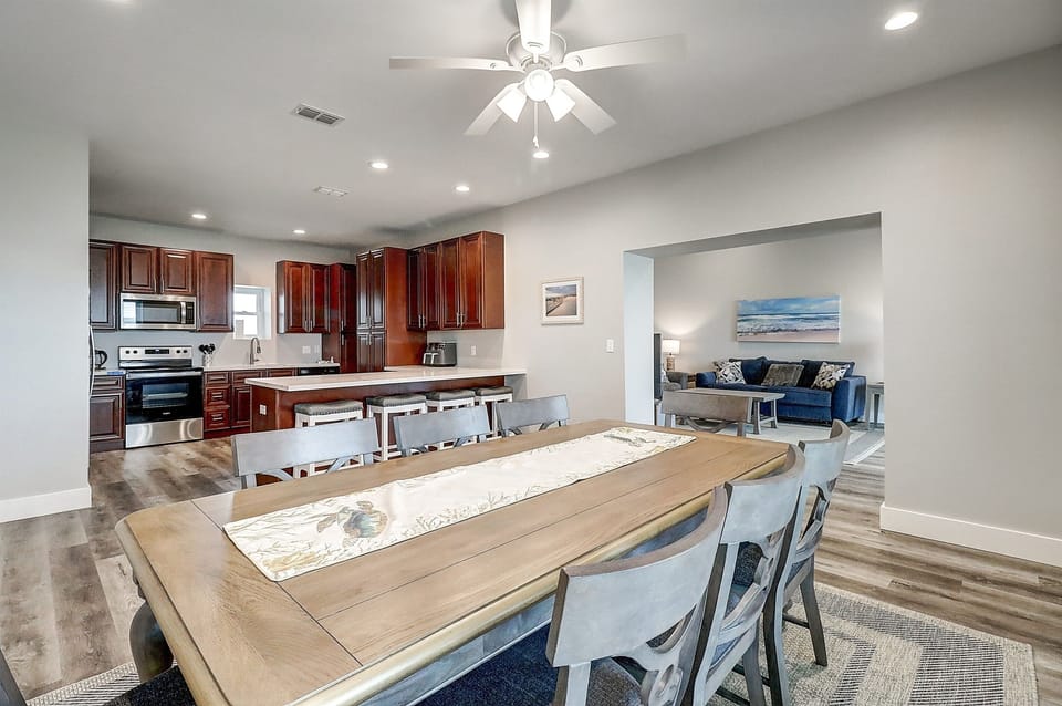 Dining room, Kitchen and Living room