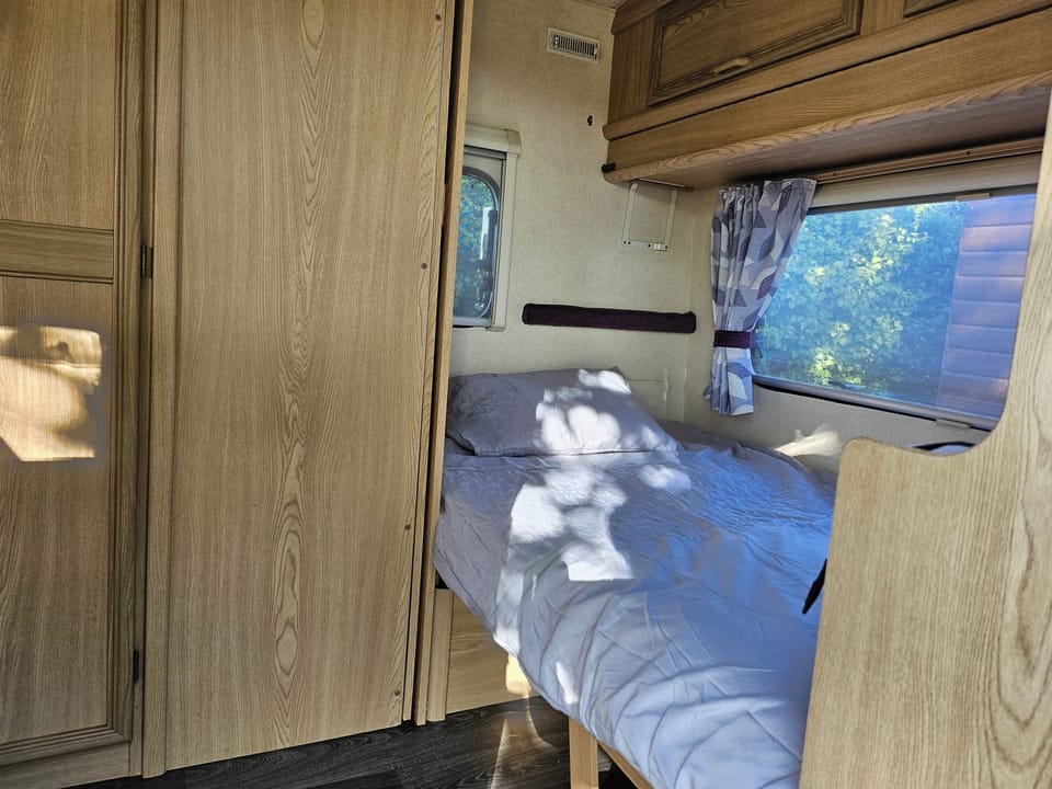 This is the 2nd bed made in the dining area, suitable for one adult.  This needs to be made up by the client  and bring their own bedding or sleeping bag