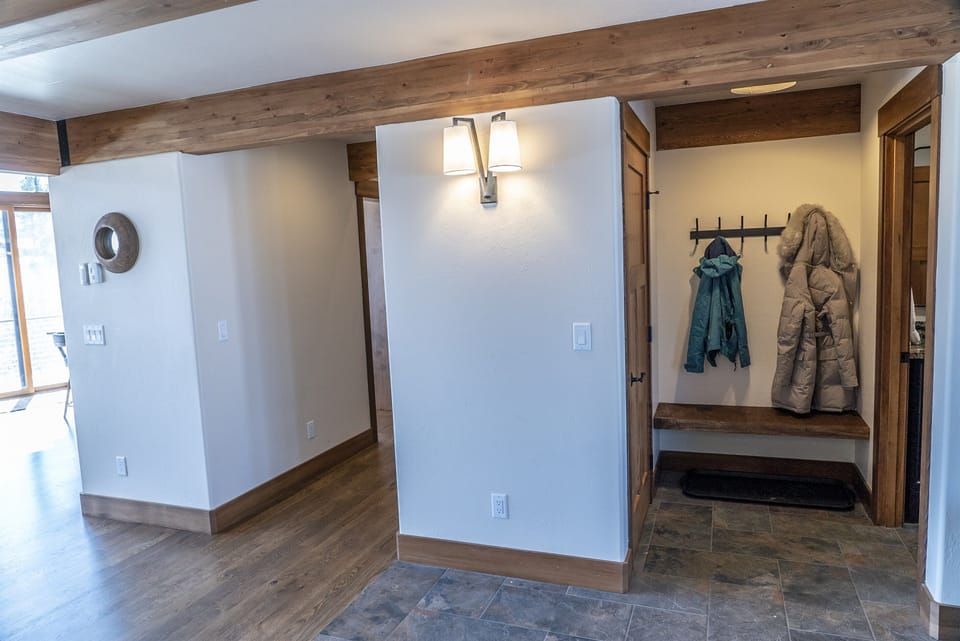 Coat Hanger and Bench in Entry by Powder