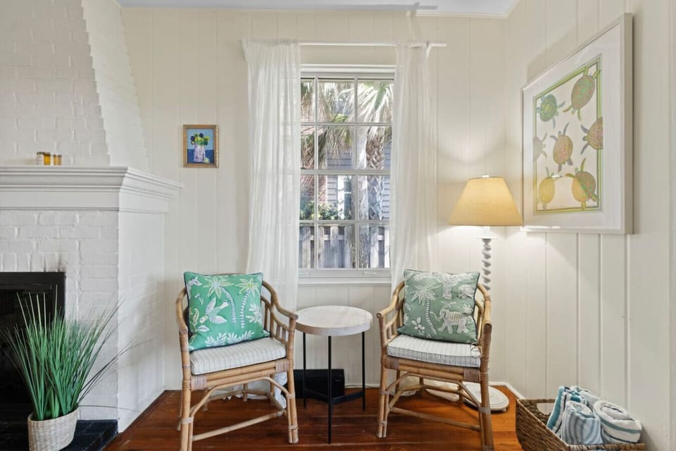 Reading nook beside the windows