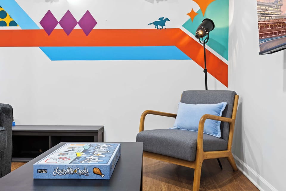 Living Room: Enjoy modern comforts in the eco-friendly ambiance of our home