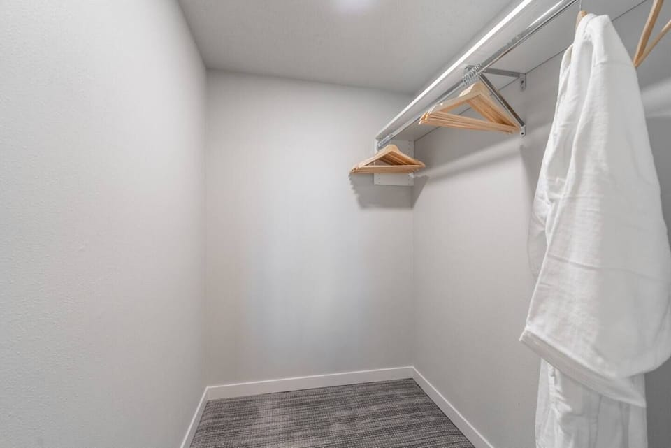 Stay organized with a large and convenient walk-in closet.