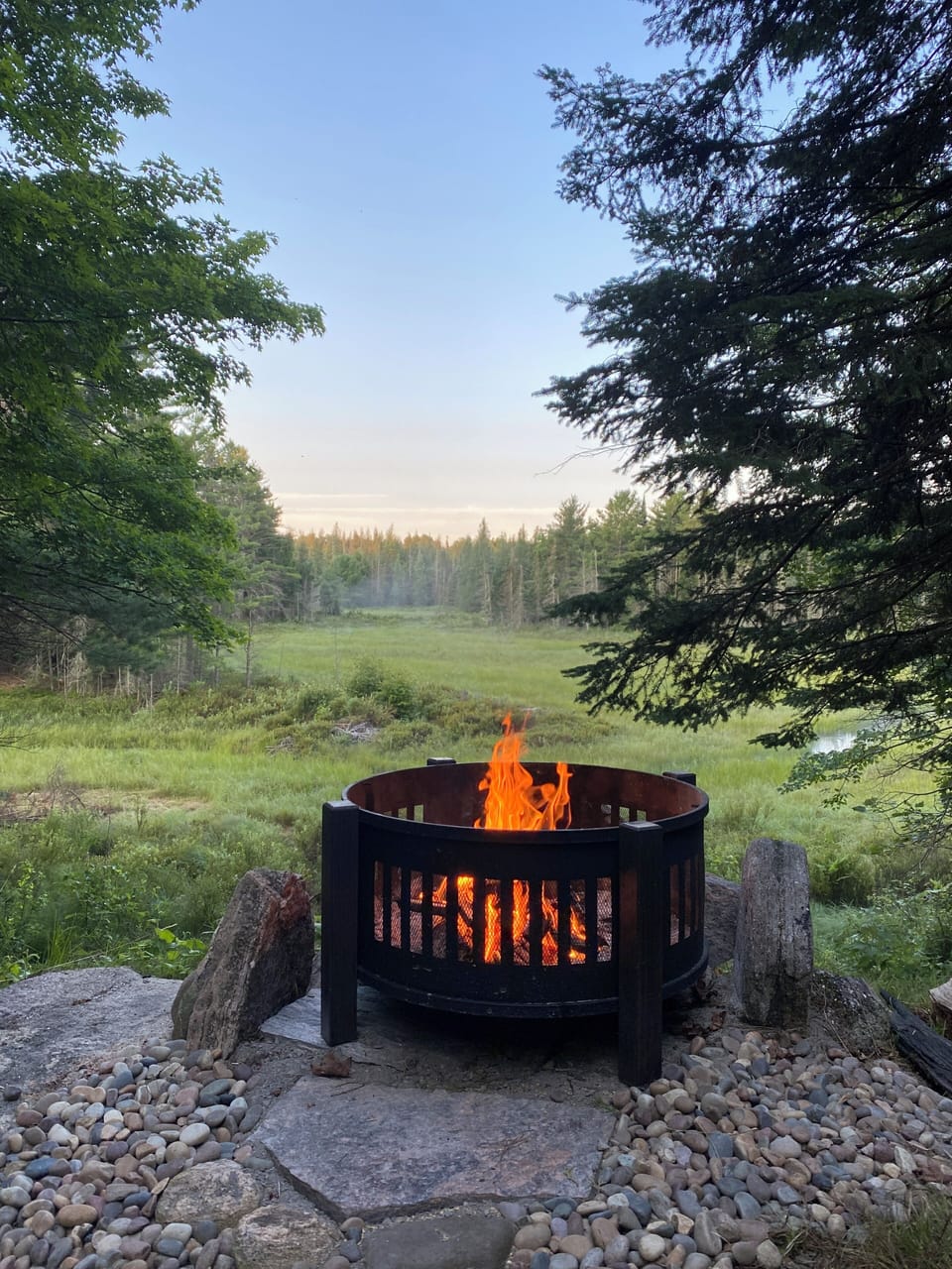 View from the deck at dusk
