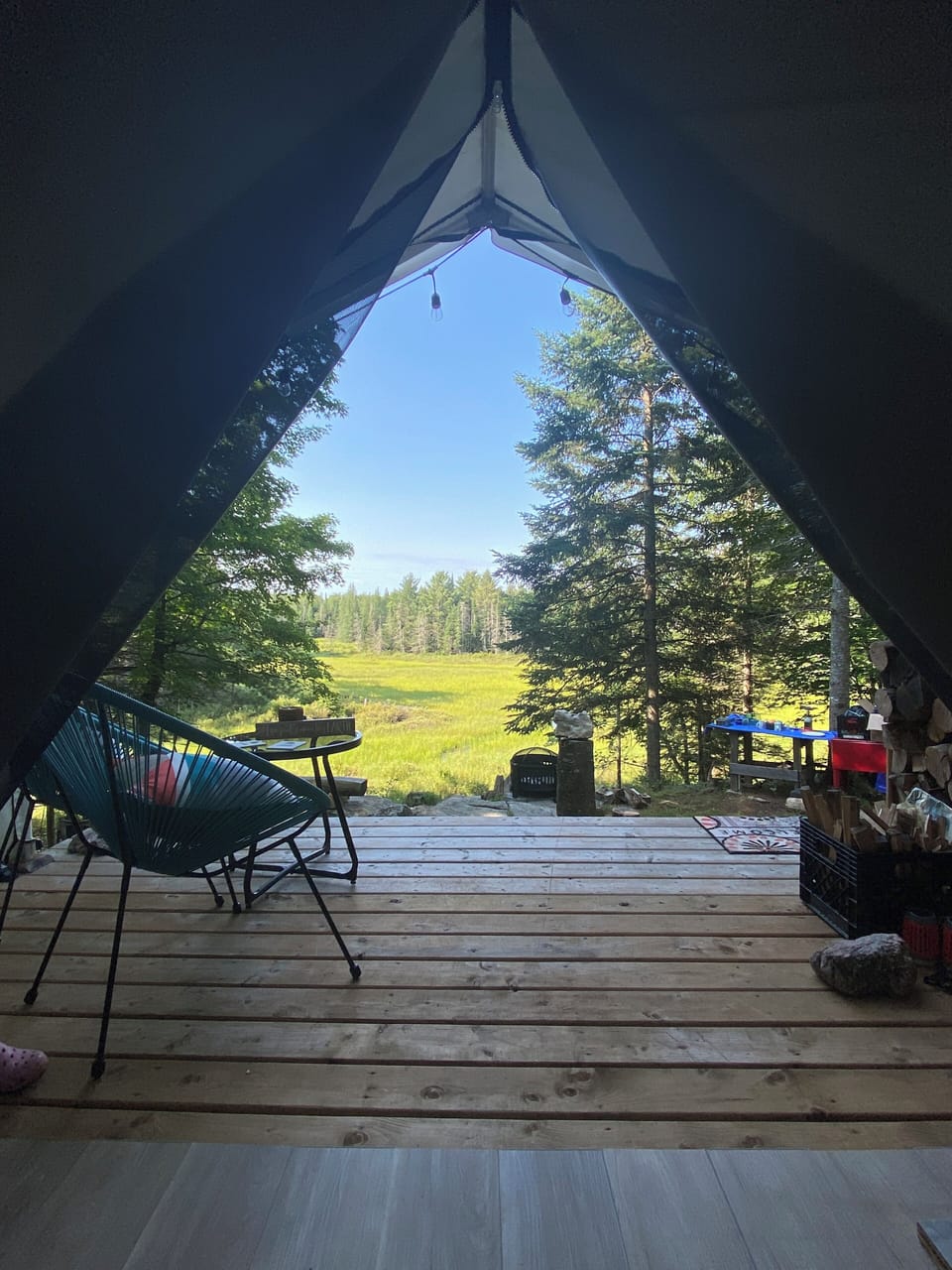 View from the bed