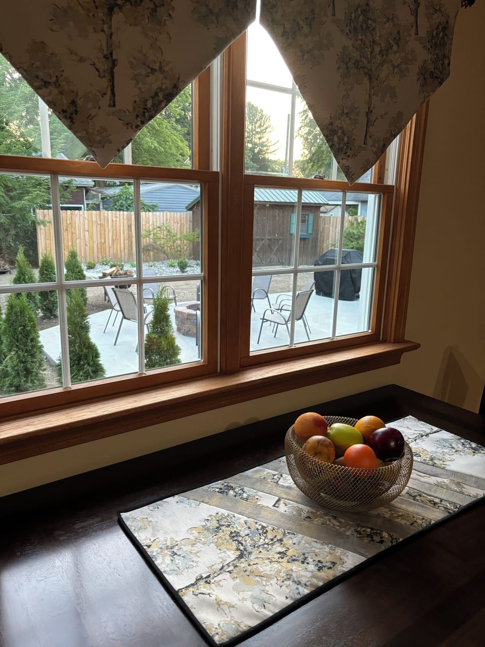 Patio view from kitchen