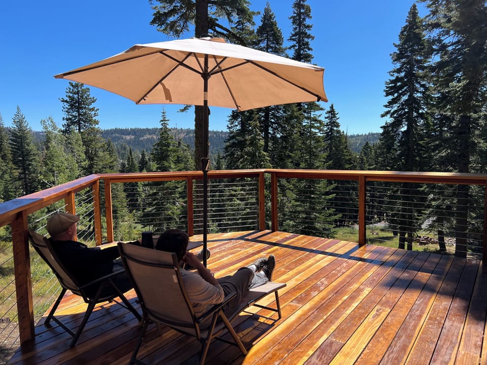 Great place to take in the views and the sounds of the seasonal brook.