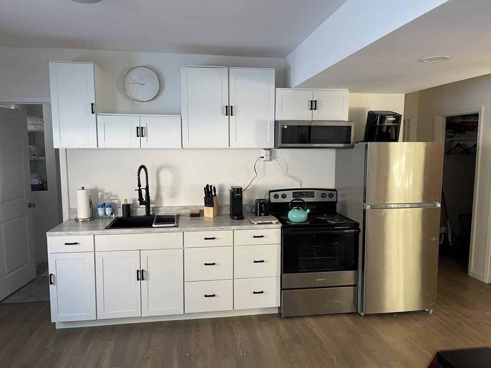 Kitchen with Air Fryer.