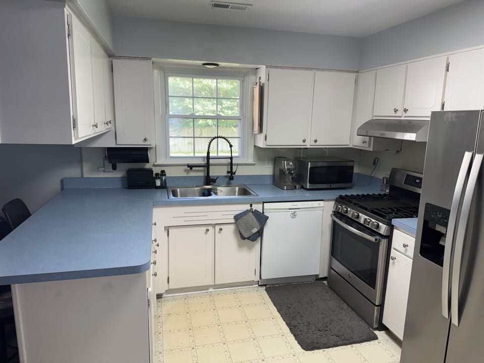 Full kitchen with everything needed for entertaining or just a night in. 