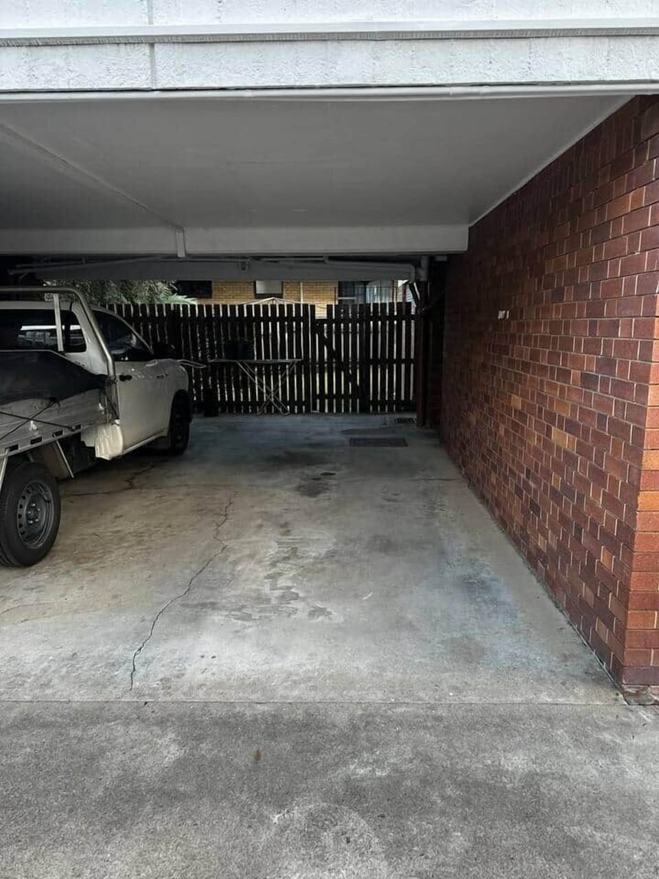 Off street parking, dedicated under cover car space for one car.