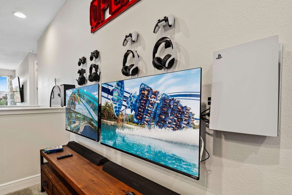 Any rain won't stop the fun with this elite gaming set up.