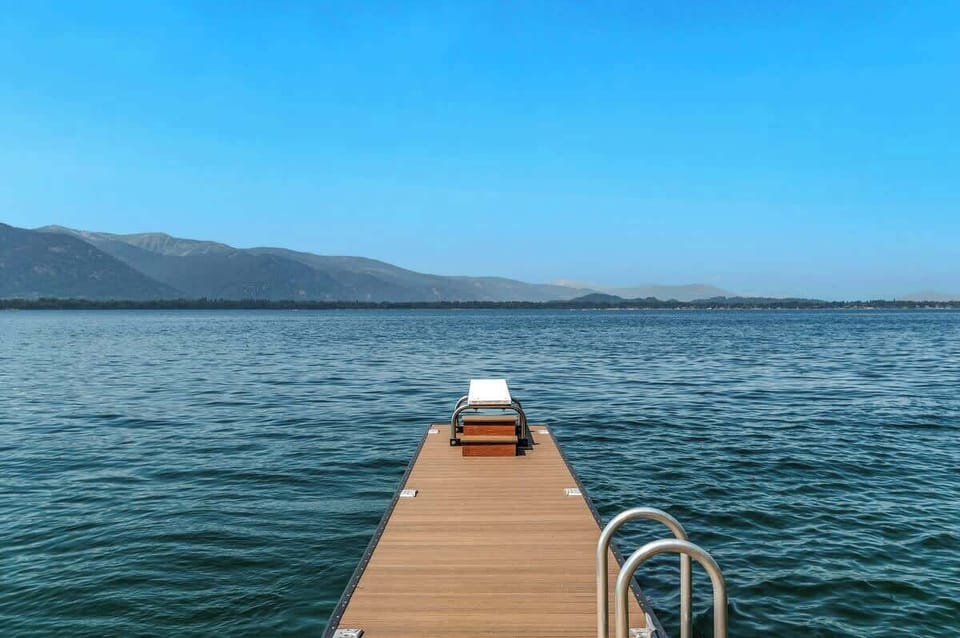 Dock #2 with diving board & mooring whips