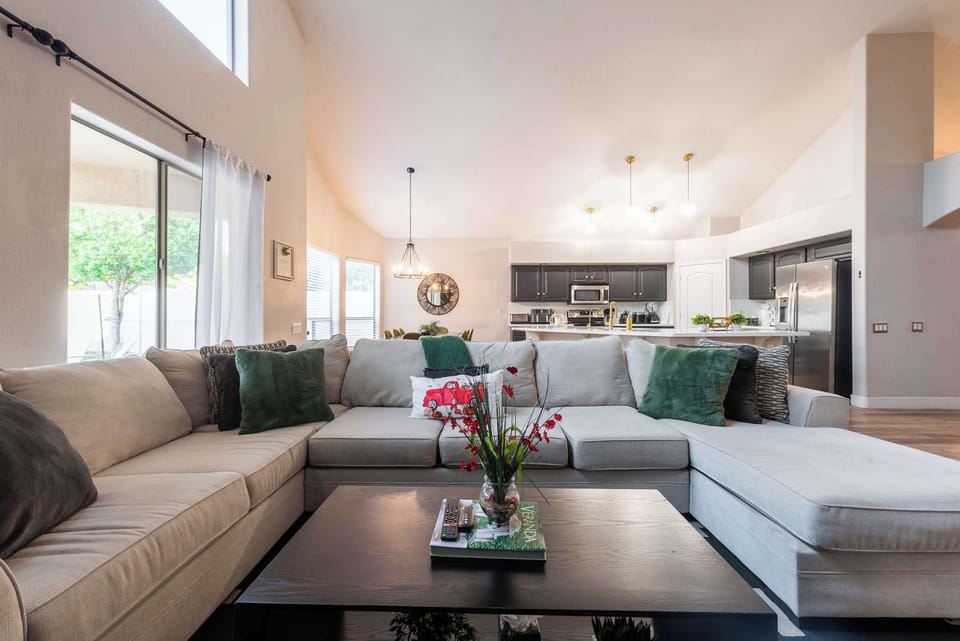 Airy main living area designed for gathering, lounging, and easy flow.