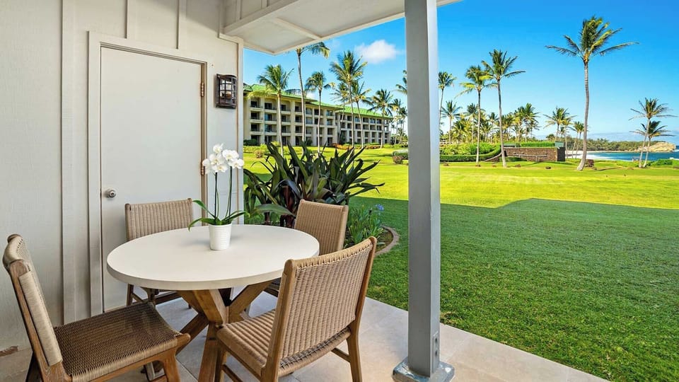 Poipu Sands at Poipu Kai Resort #514 - Oceanfront Covered Dining Lanai - Parrish Kauai