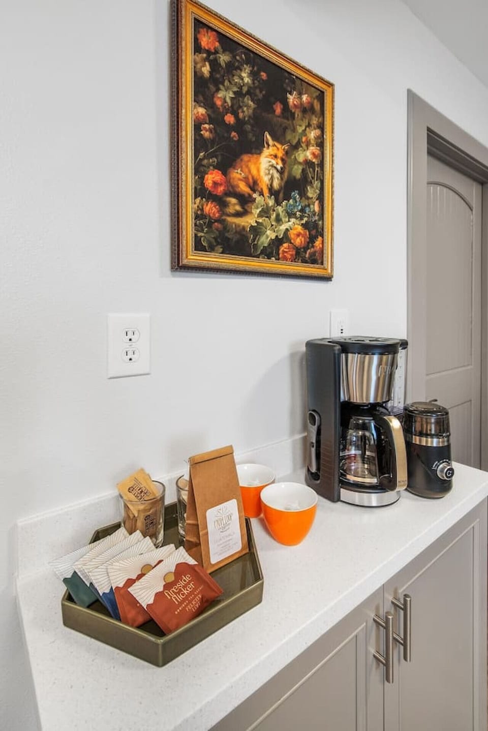 The coffee bar - A drip coffee machine or pour over coffee available