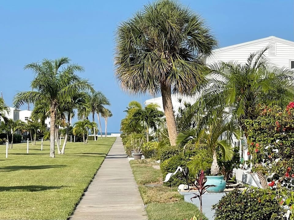 Walkway from our unit to Beachaven’s private beach.  Five minute walk.