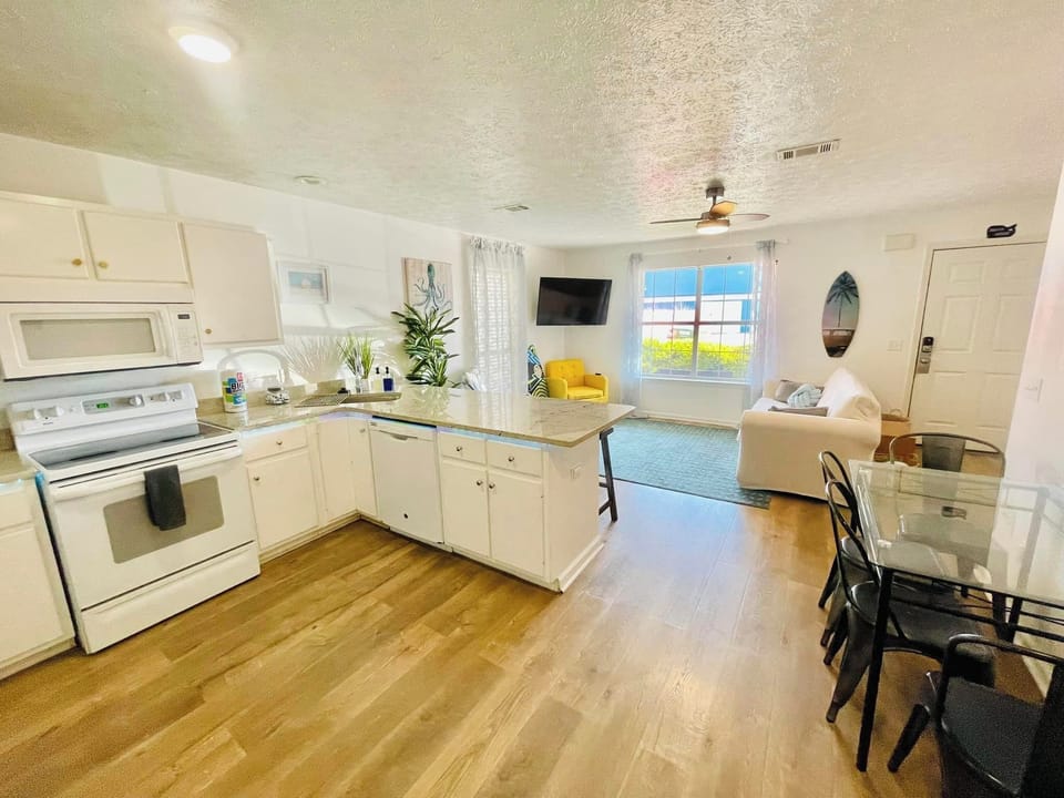 Kitchen and living area