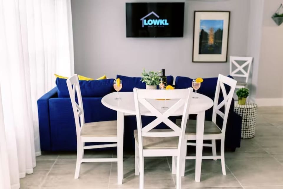 Dining Table and Sofa.