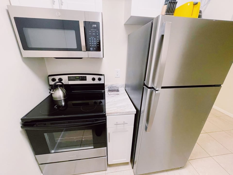Fully Stocked and renovated kitchen. All new appliances, and everything you need to cook all sorts of meals!