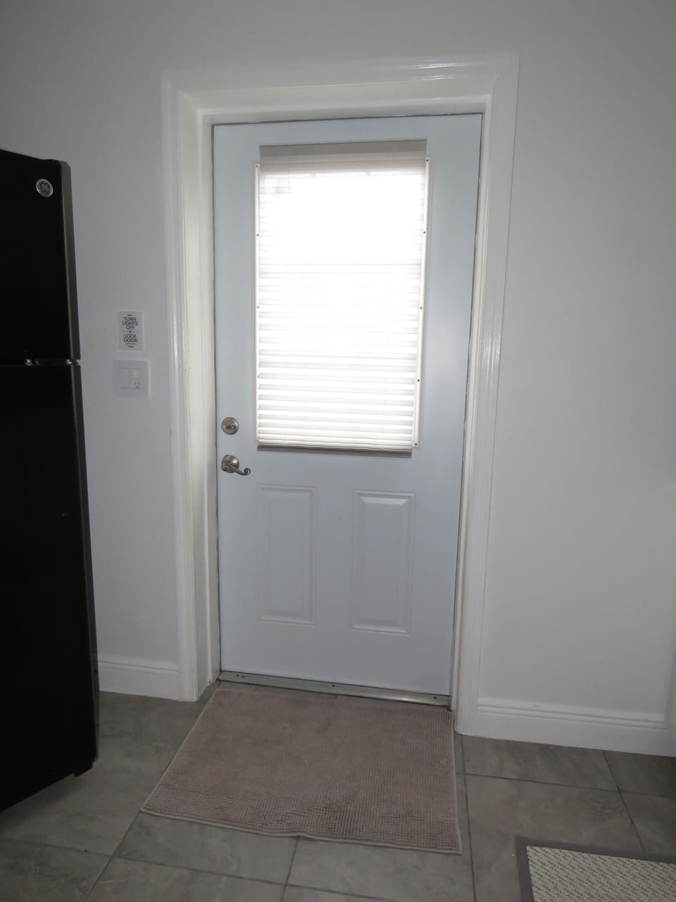 Front door seen from the inside