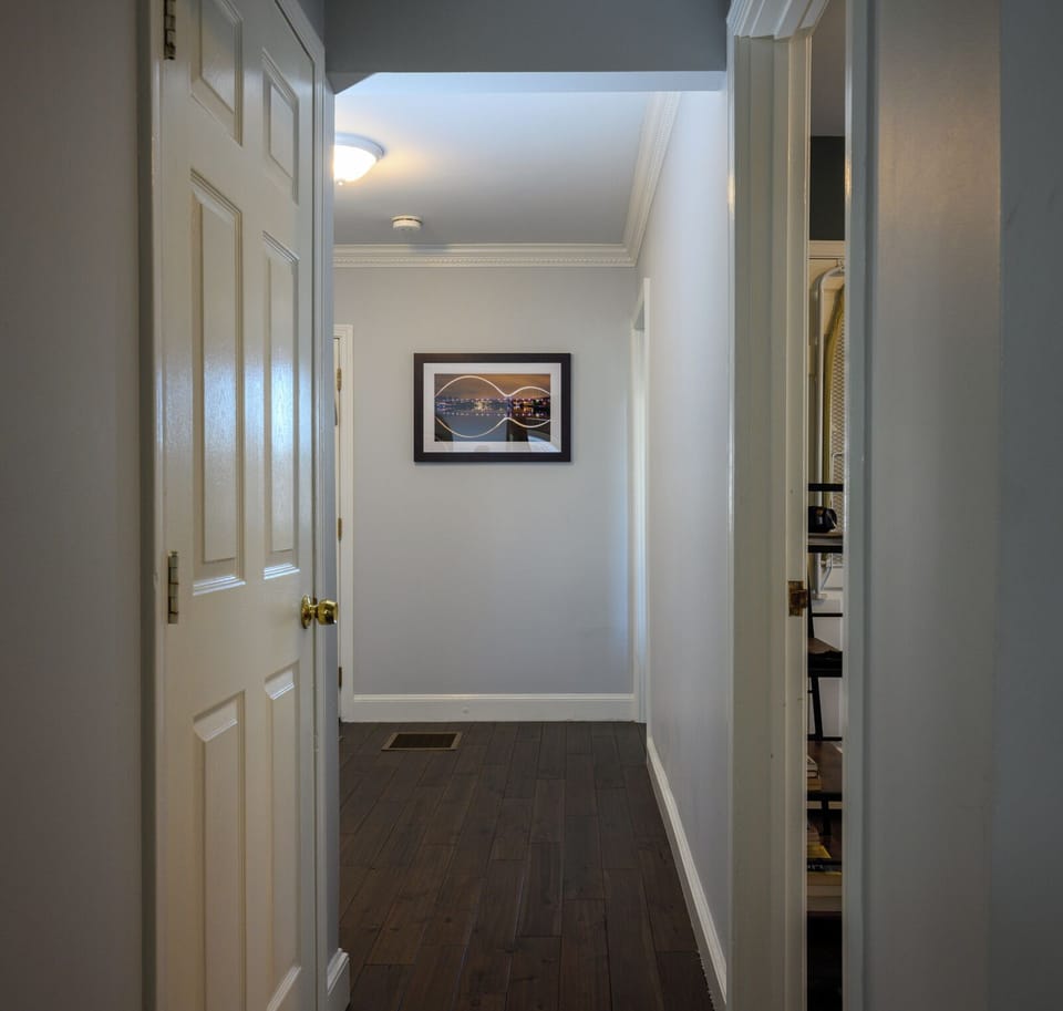 Hallway from kitchen to entry room