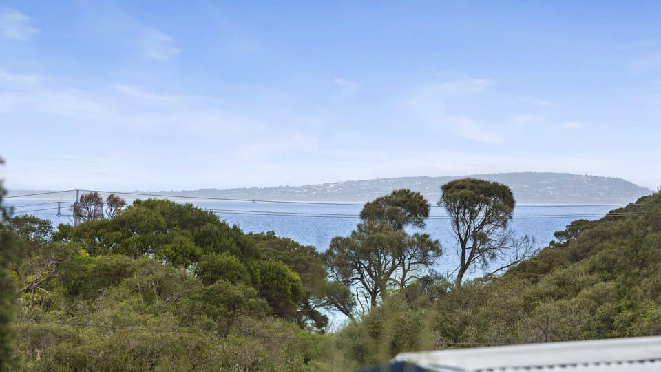 Beautiful bay view from the outdoor entertaining area on the deck. 
