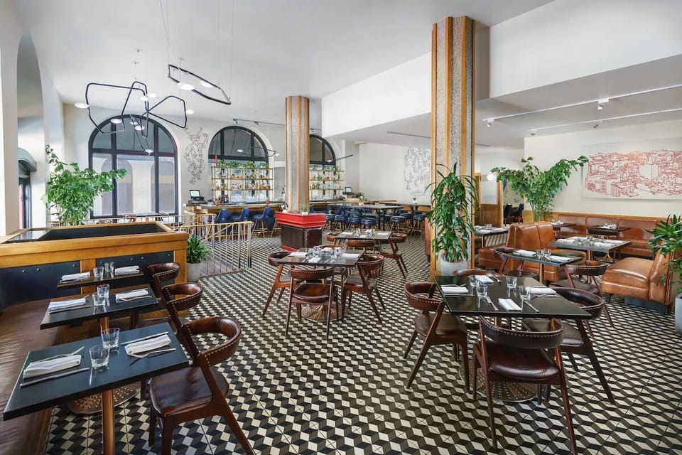 Savor relaxed meals in a bright, stylish dining room.