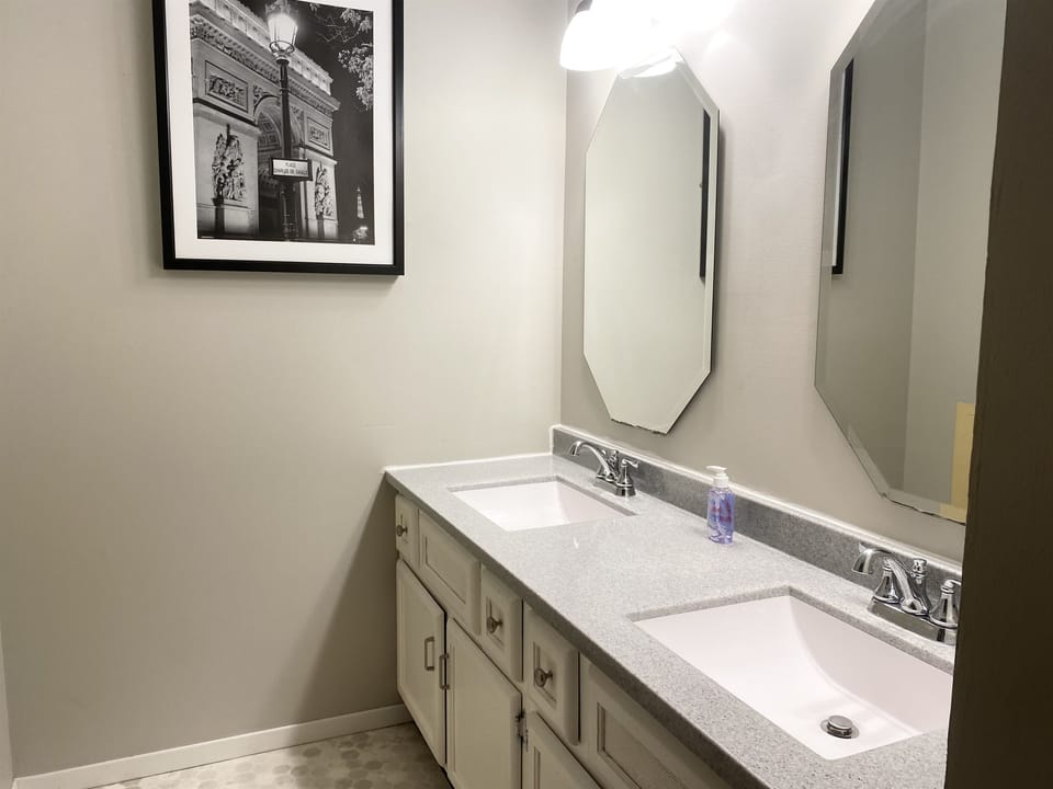 Bathroom with dual sinks