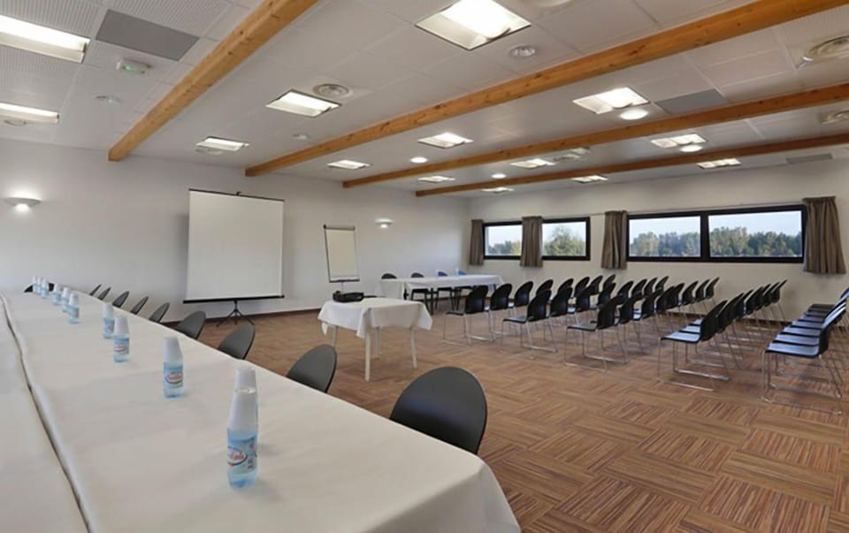 Bright, airy reception for warm greetings.