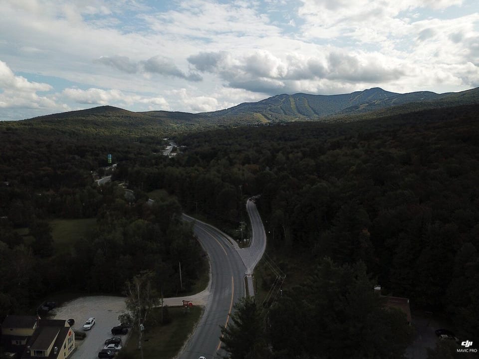 Two miles to the base lodges