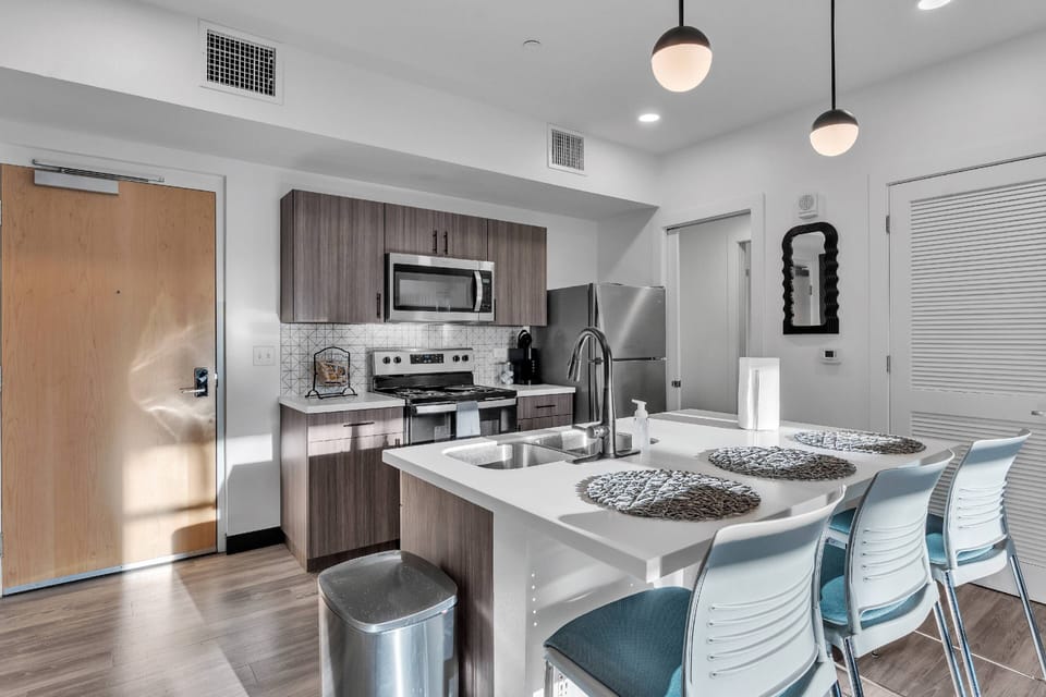 Kitchen island with seating up to 4 people!