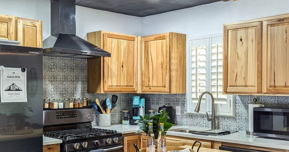 More than your average bnb, this kitchen is full of appliances and tools that are often not included.