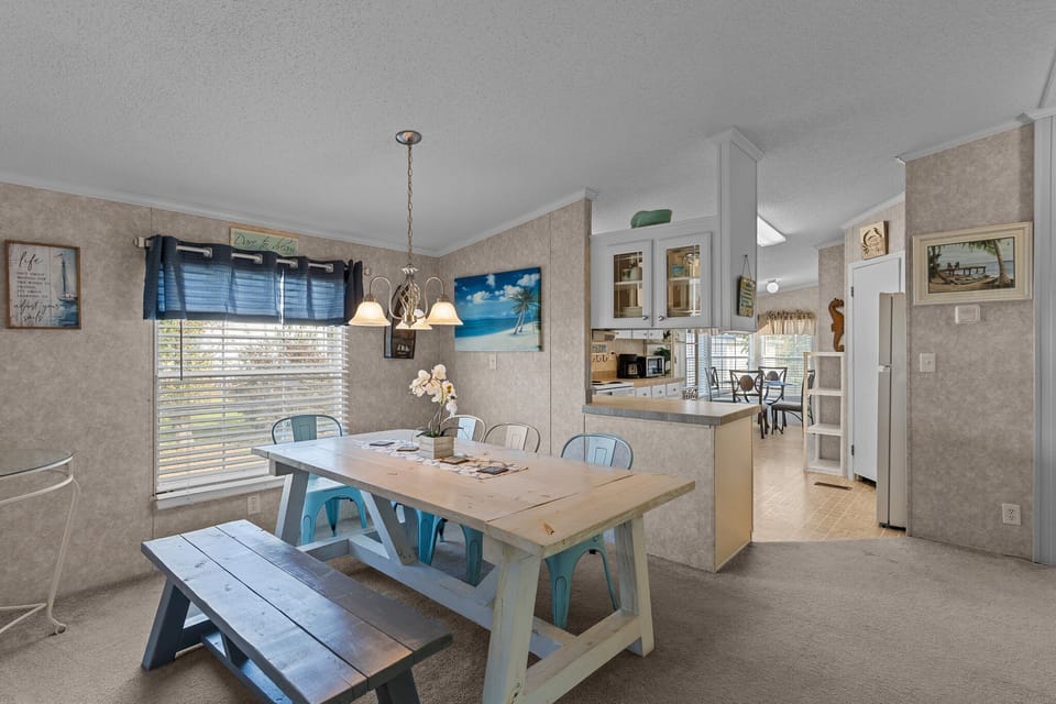 Great dining space for serving up meals or a game night!